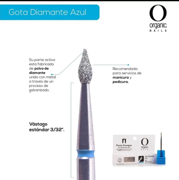 Punta - Gota Diamante Azul